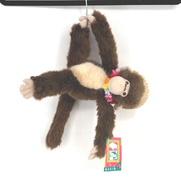 Vintage Dakin 1992 Hawaiian Mango Monkey Plush Stuffed Animal 12" - Picture 1 of 4